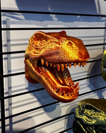 T-rex magnet on metal surface